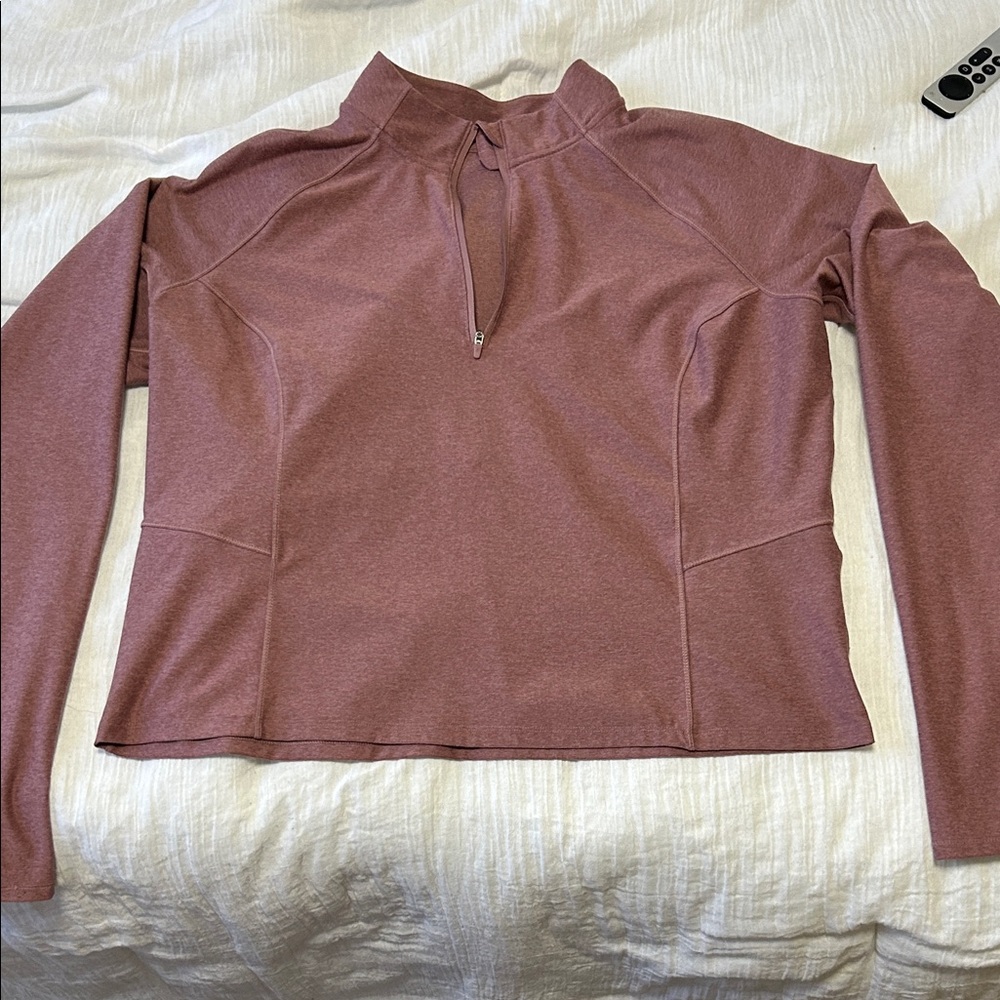 Old Navy Women's Mauve Long Sleeve Quarter Zip